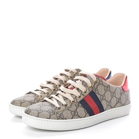 gucci ace gg supreme beige|gucci ace sneakers gg print.